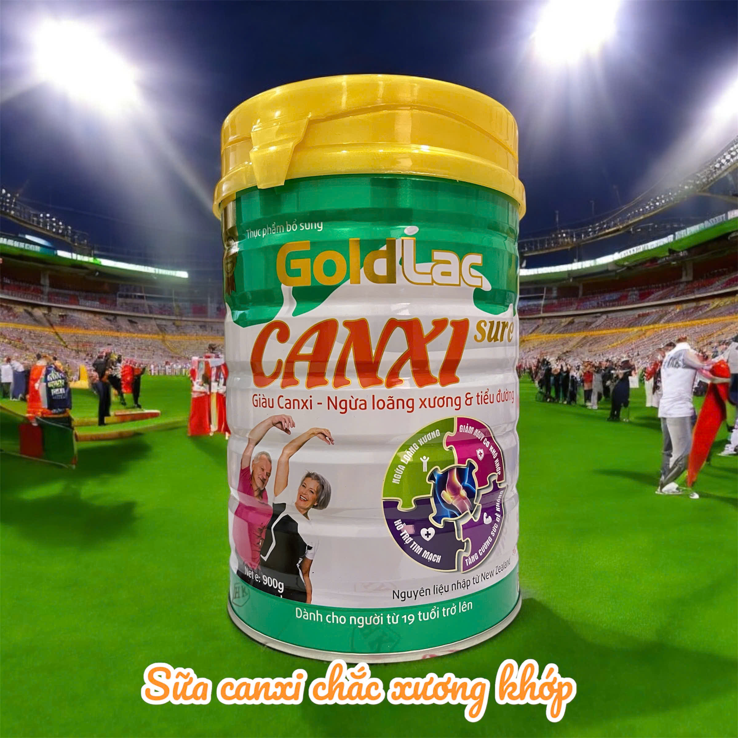 Sữa Canxi Goldlac 900g cho người già ngăn ngừa loãng xương và tiểu đường