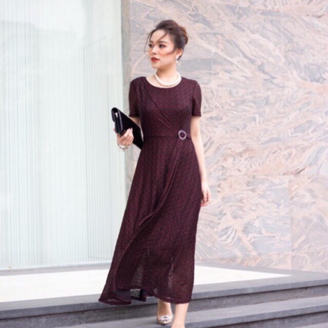 Đầm vạt chéo nơ eo che bụng trung niên, cam kết hàng đúng mô tả, chất lượng đảm bảo an toàn đến sức khỏe người sử dụng