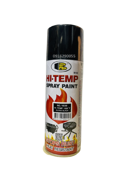 Sơn xịt chịu nhiệt Hi-Temp 1200 độ F (đen bóng)
