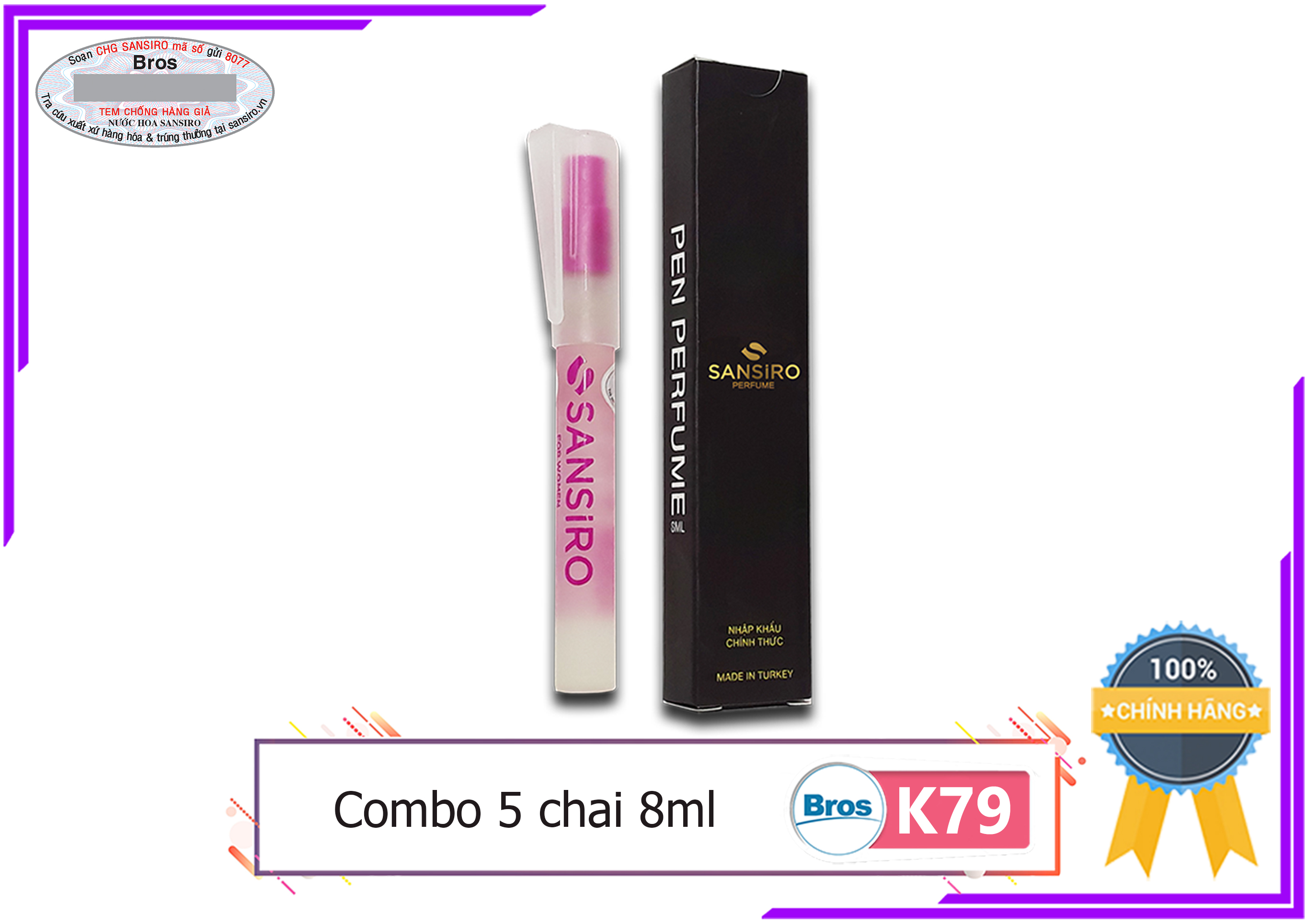 Combo 5 chai nước hoa Sansiro K79 nữ