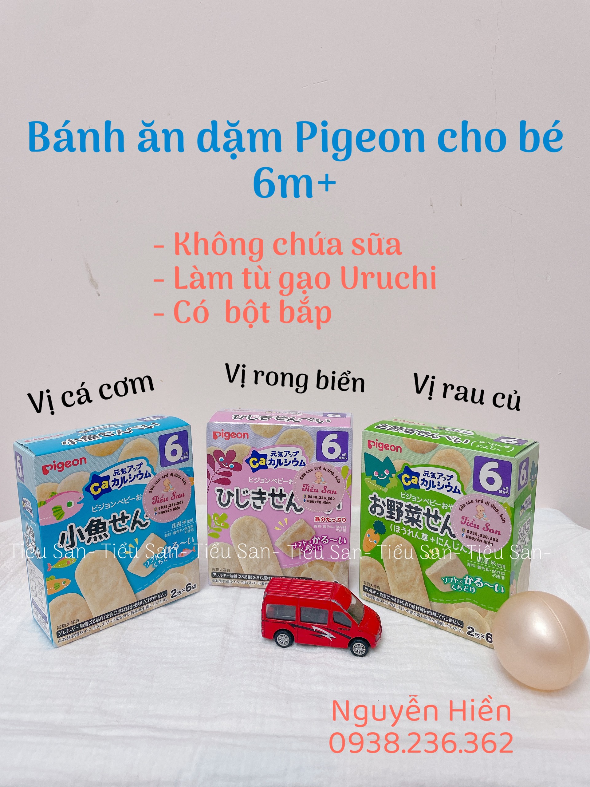 Bánh ăn dặm Pigeon cho trẻ từ 6m+