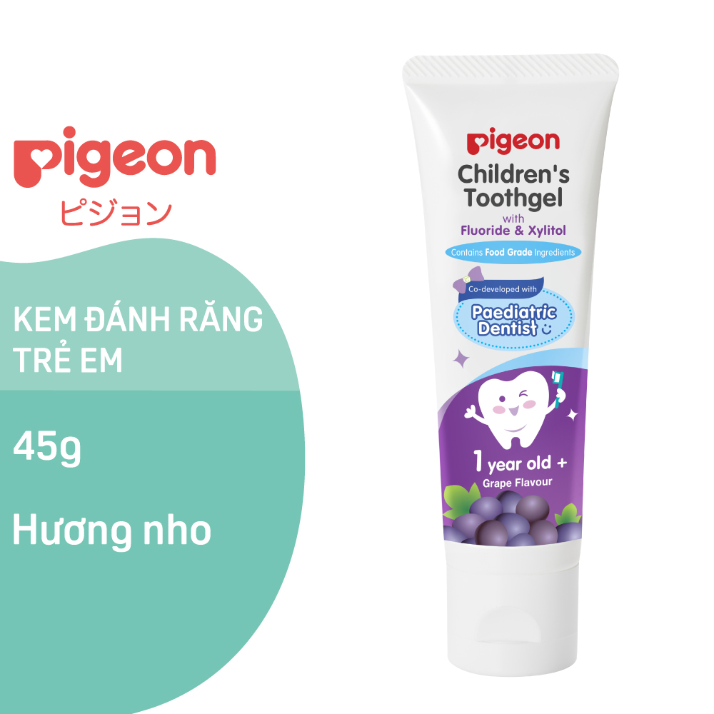 Kem đánh răng trẻ em Pigeon - Hương Nho - NEW