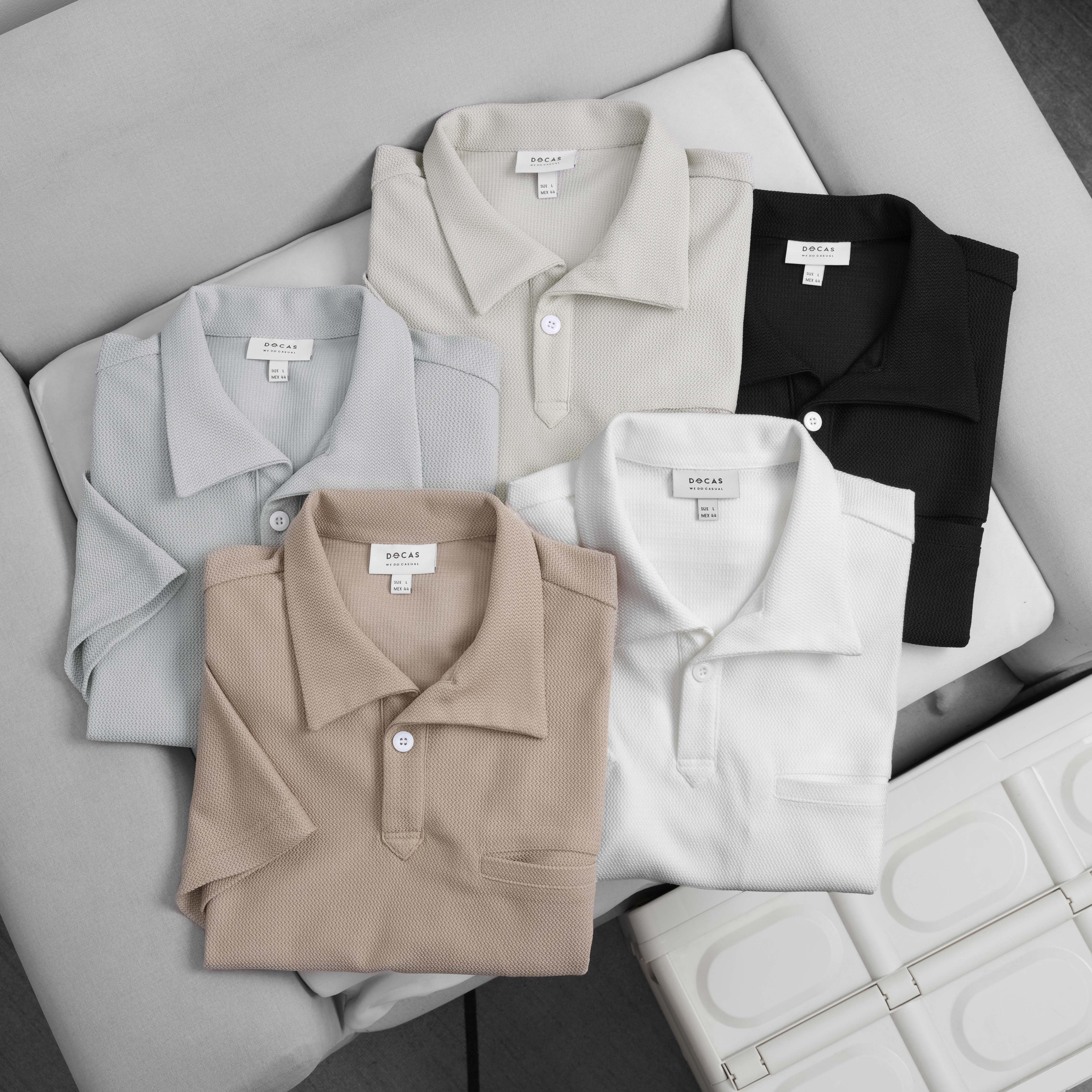 Áo Polo Nam Trơn Vải Cotton Có Túi Ở Ngực Form Regular Fit PL02