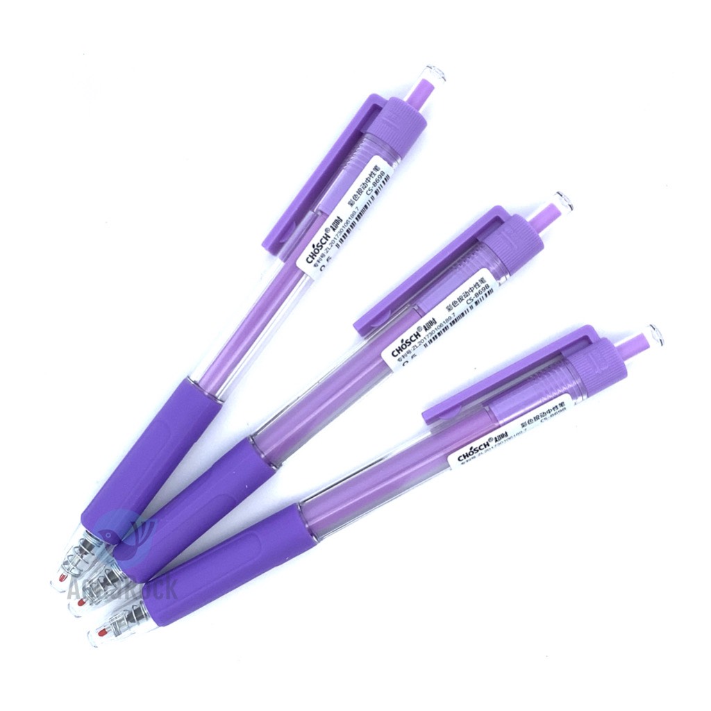 Hộp 12 cây bút viết gel nước bấm chosch cs-8698 / 8698 ngòi 0.5mm