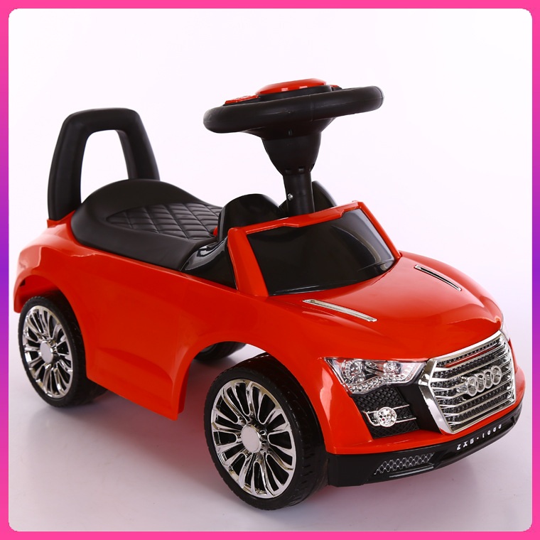 Xe ô tô chòi chân vận động kiểu dáng Audi cho bé, có đèn và nhạc vui nhộn + cốp để đồ ( Dành cho trẻ từ 1-6 tuổi)