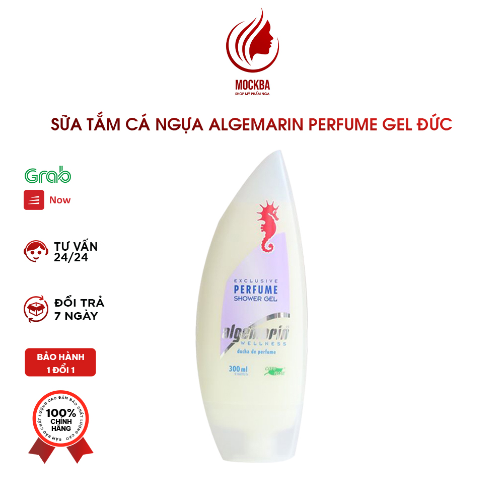 Sữa tắm cá ngựa Algemarin Perfume Shower Gel 300ml của Đức hương thơm nước hoa quyến rũ Giữ độ ẩm cho da giúp da mềm mại mokba