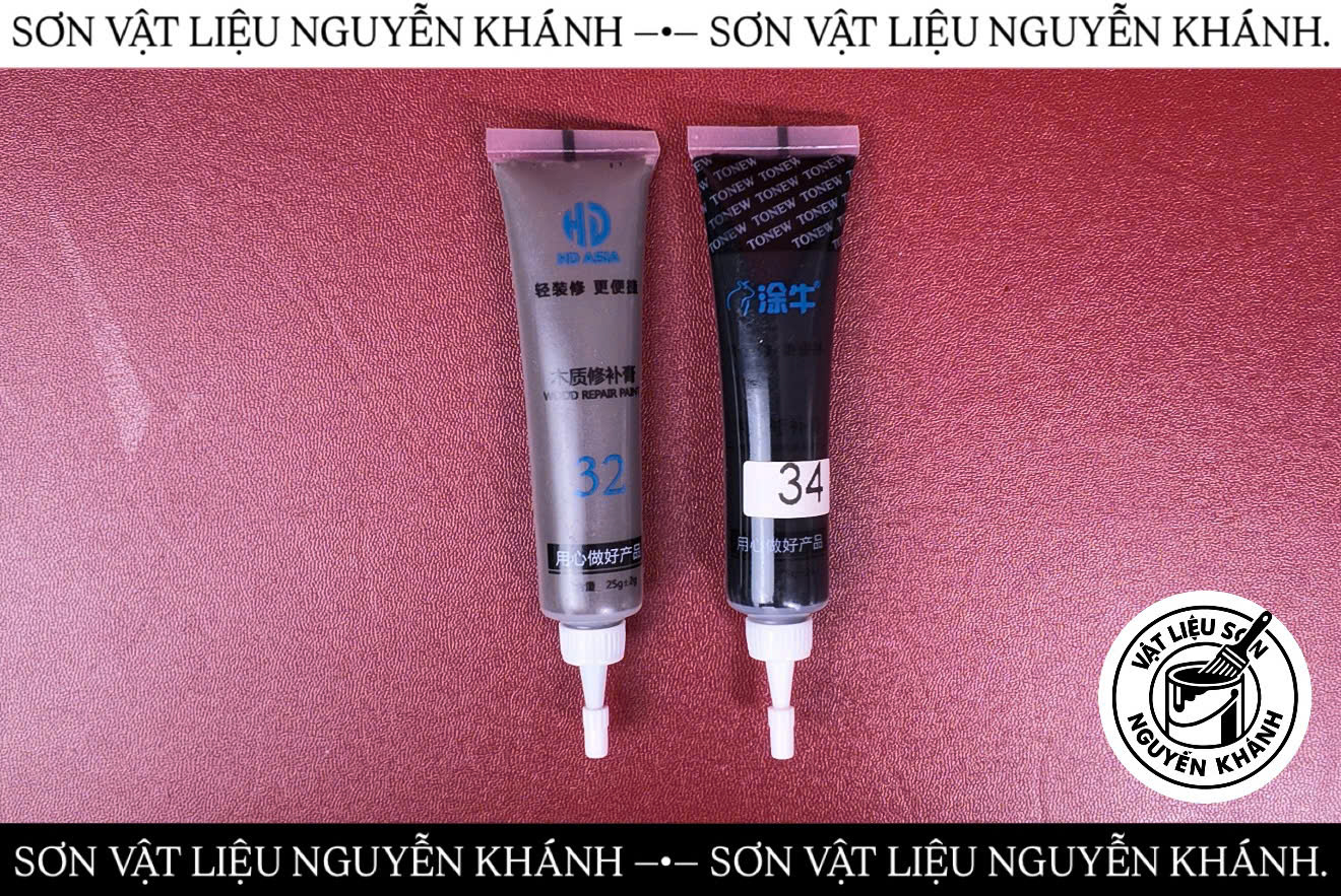 Keo sửa chữa đồ gỗ Wood Repair Paint combo màu đen – Tuýp số 32 và 34