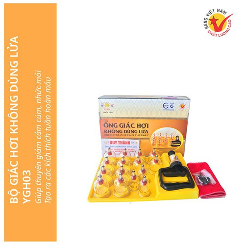 [HCM]Bộ giác hơi không dùng lửa Duy Thành YGH03 gồm 15 ly giác loại C