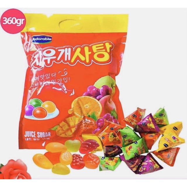 KẸO DẺO TRÁI CÂY Adorable gói 360gr