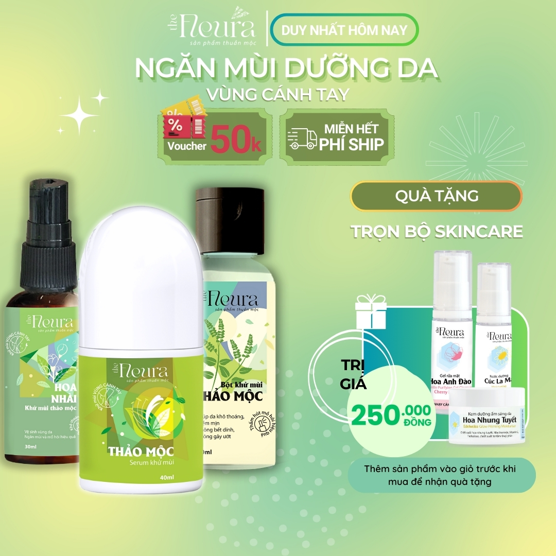 Serum Lăn Khử Mùi The Fleura Dưỡng Da Sáng Mịn, Ngăn Mồ Hôi, Khử Mùi Hôi Nách Tinh Chất Thiên Nhiên