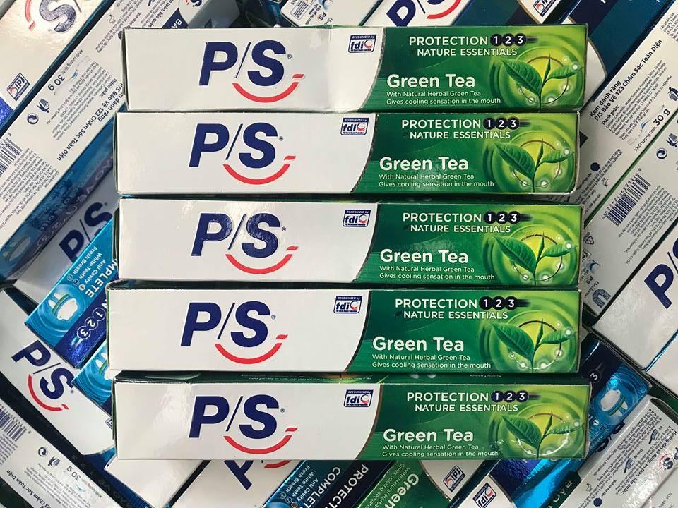 10 Tuýp kem đánh răng PS trà xanh 30g-hàng tặng