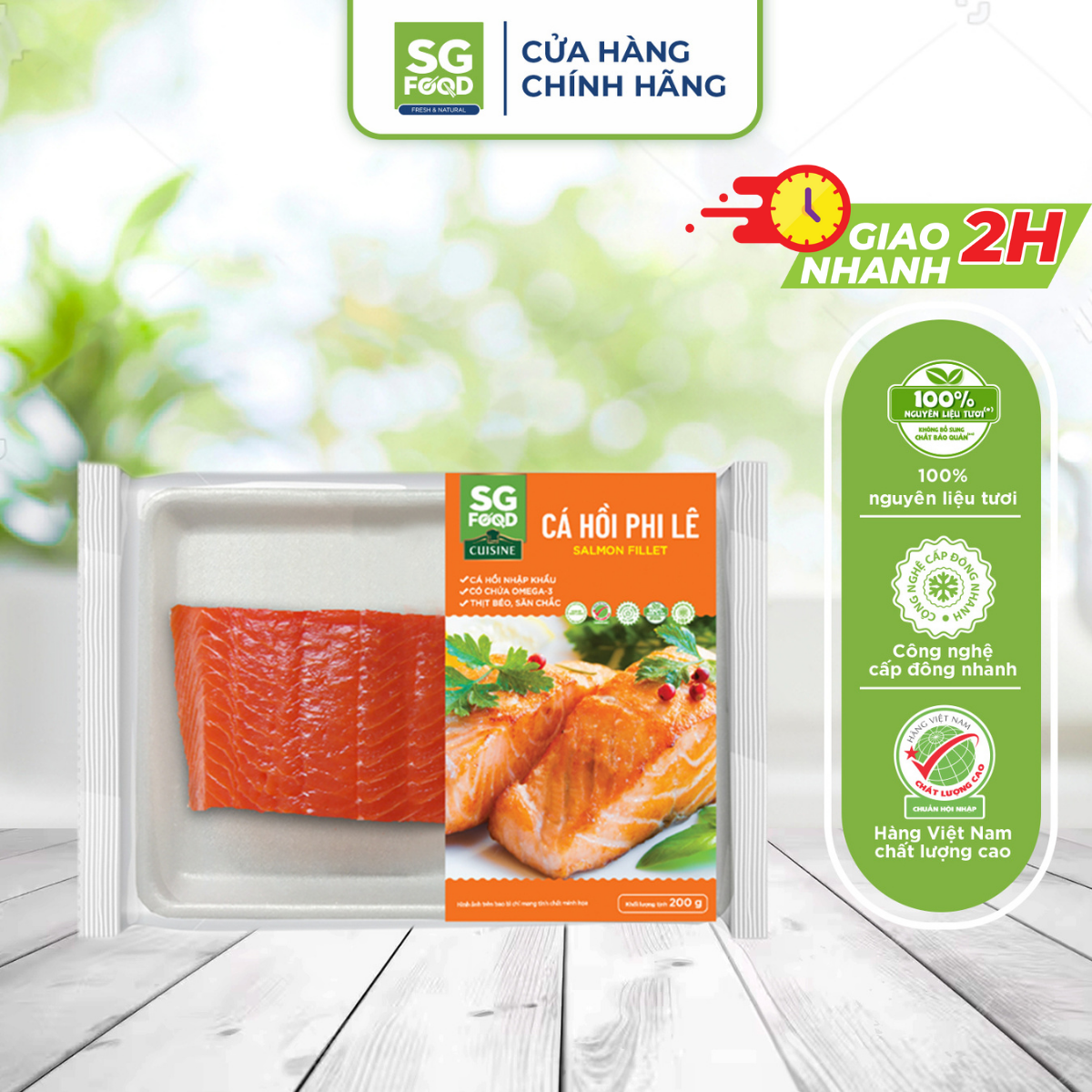 Cá hồi fillet SG Food 200g