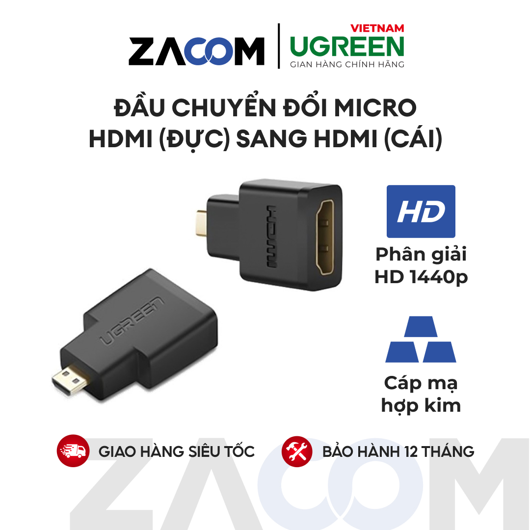 Đầu chuyển đổi micro hdmi sang hdmi - ugreen 20106