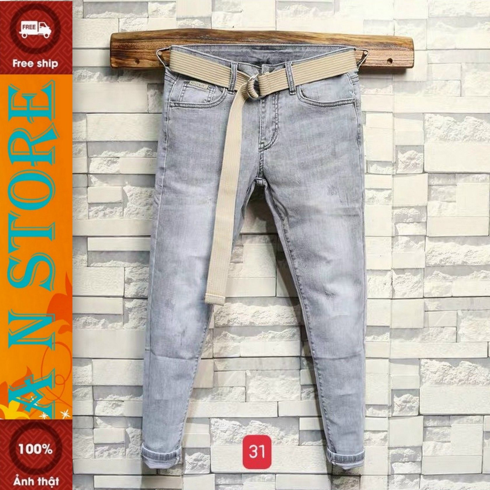[Flash Sale 50%]quần jean nam cao cấp AN NHIÊN STORE MẪU MỚI NHẤT M31 chất vải jean cao cấp hàng xịn hàng hiệu chuẩn shop co giãn thiết kế phong cách trẻ trung thời trang An Nhiên Store 9999 AN 007