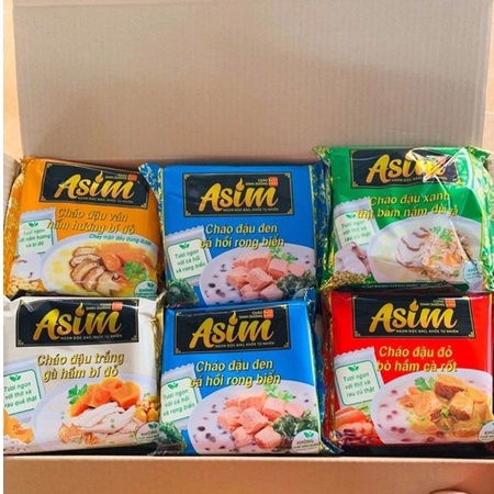 5 gói cháo ăn liền gấu đỏ asim ngũ hành đậu đỏ/ đậu ván/đậu trắng/đậu xanh/đậu đen