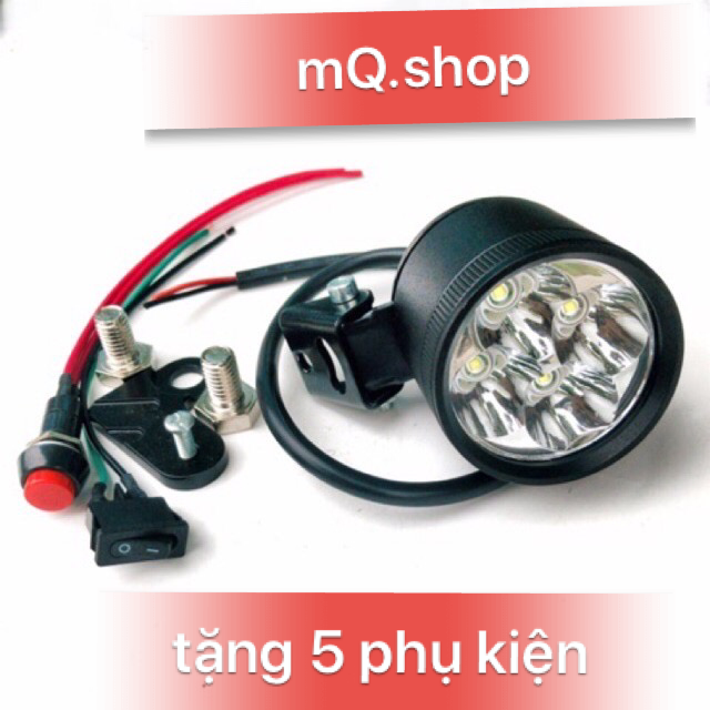 Đèn pha Led trợ sáng L4 XML-T6 2024 30w Sáng Mạnh BH 06Thang Đổi Mới (Tặng Full phụ kiện)