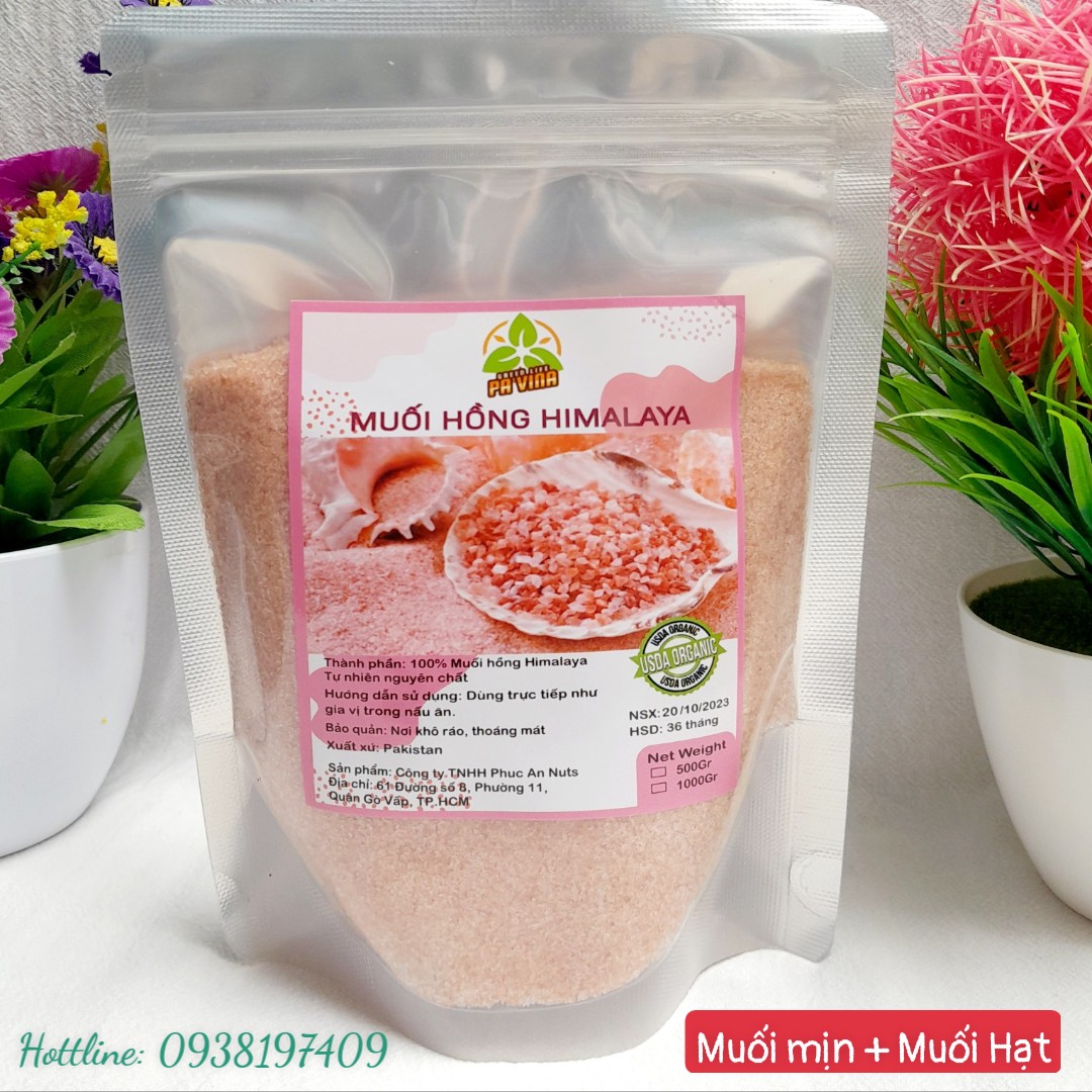 [HCM]500GR MUỐI HỒNG HIMALAYA DẠNG MỊN VÀ DẠNG HẠT
