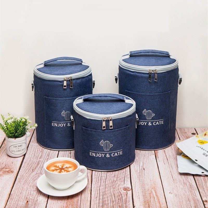 Túi giữ nhiệt hộp cơm văn phòng màu Jean mẫu Enjoy & Cate mã G