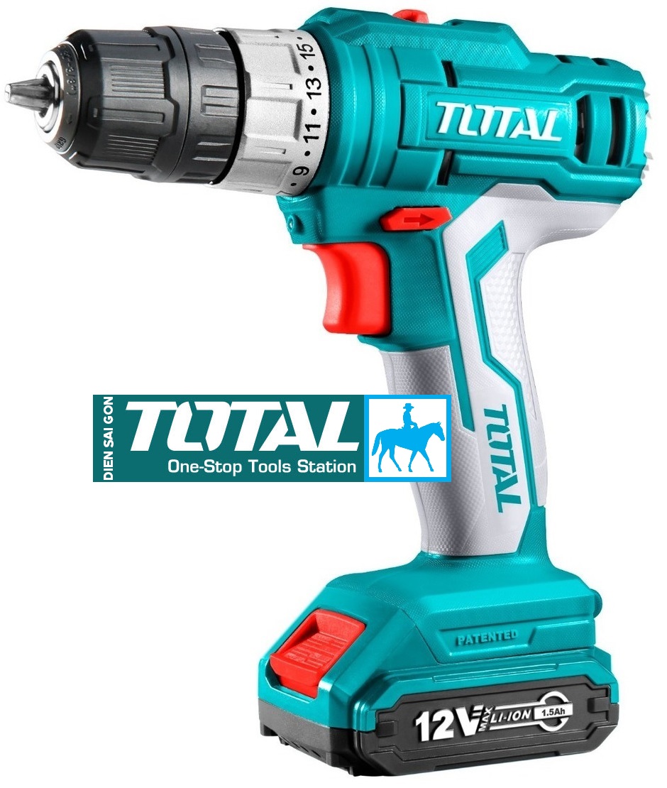 Máy Khoan Vặn Vít Dùng Pin Sạc 12V 1.5Ah TOTAL TDLI1221 Bao Gồm Pin Sạc
