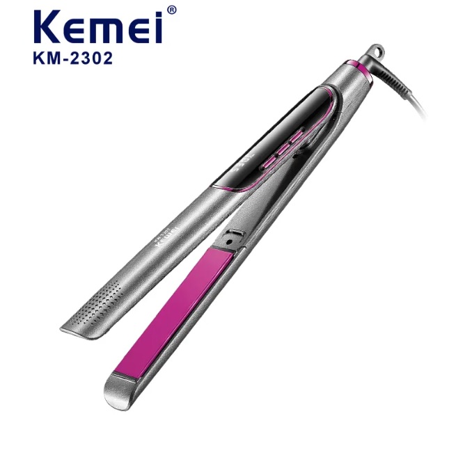 Máy duỗi tạo kiểu uốn 2 in 1 có chỉnh nhiệt kemei km 2302