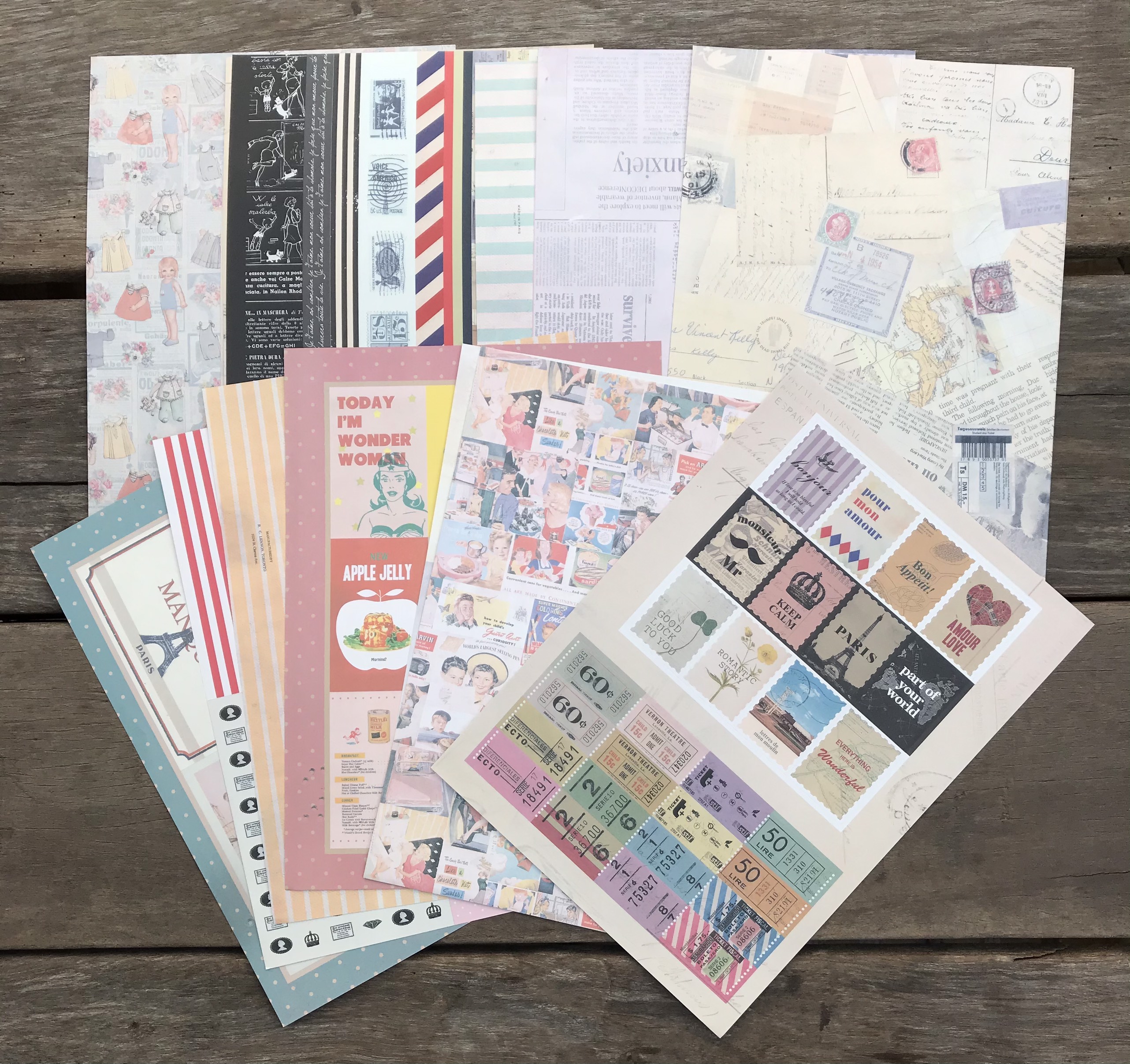 [HCM]Giấy nền trang trí album thiệp phong cách vintage