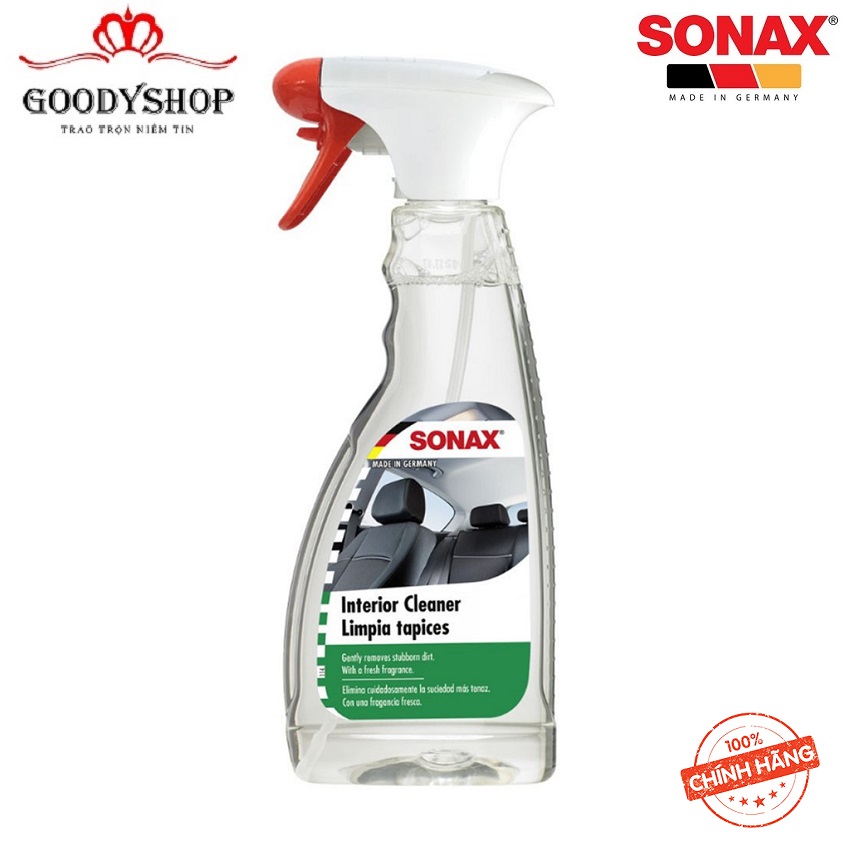Dung dịch làm sạch nội thất xe sonax 321200 interior cleaner limpia tapices 500ml goodyshop