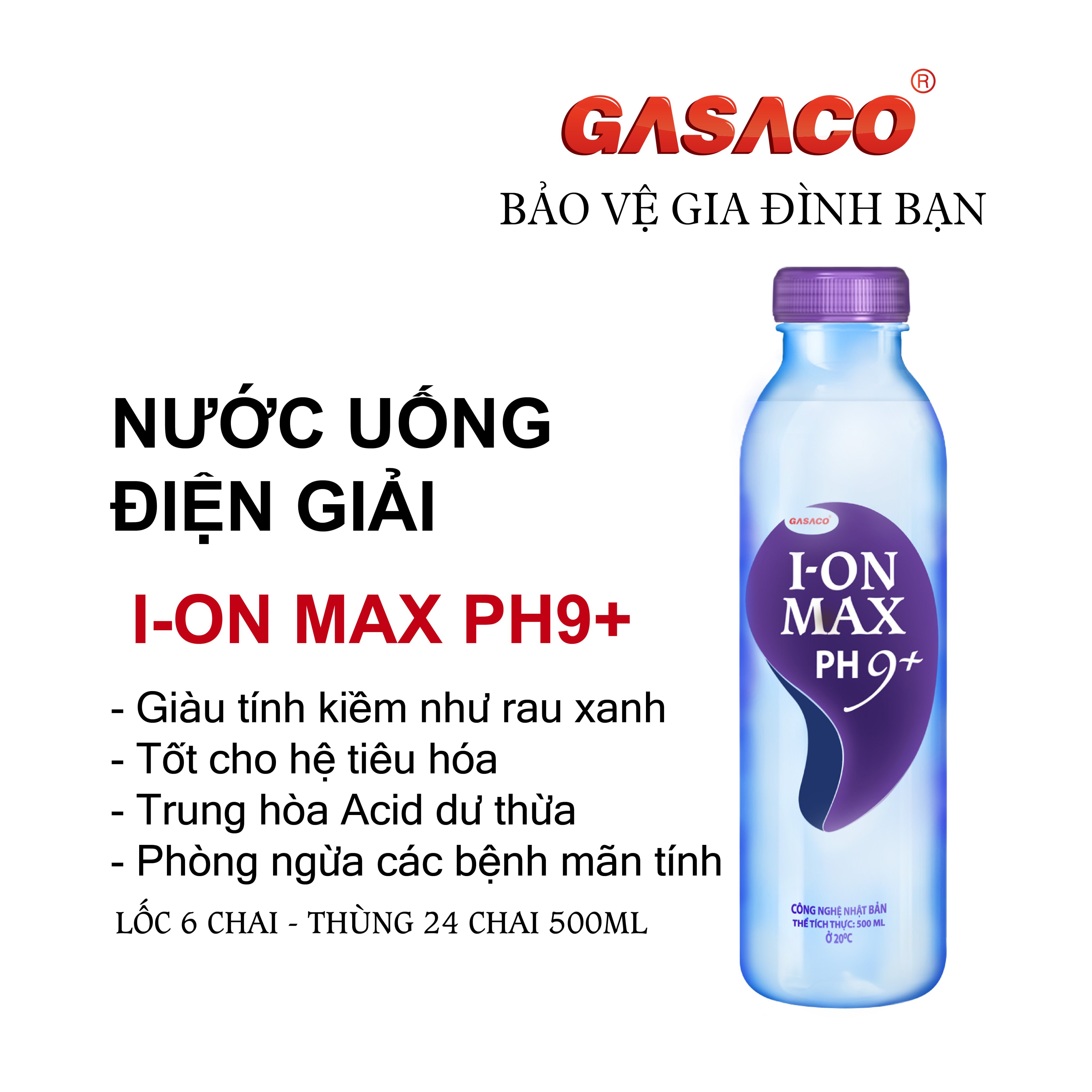 Thùng Nước khoáng Ion Max 500ml