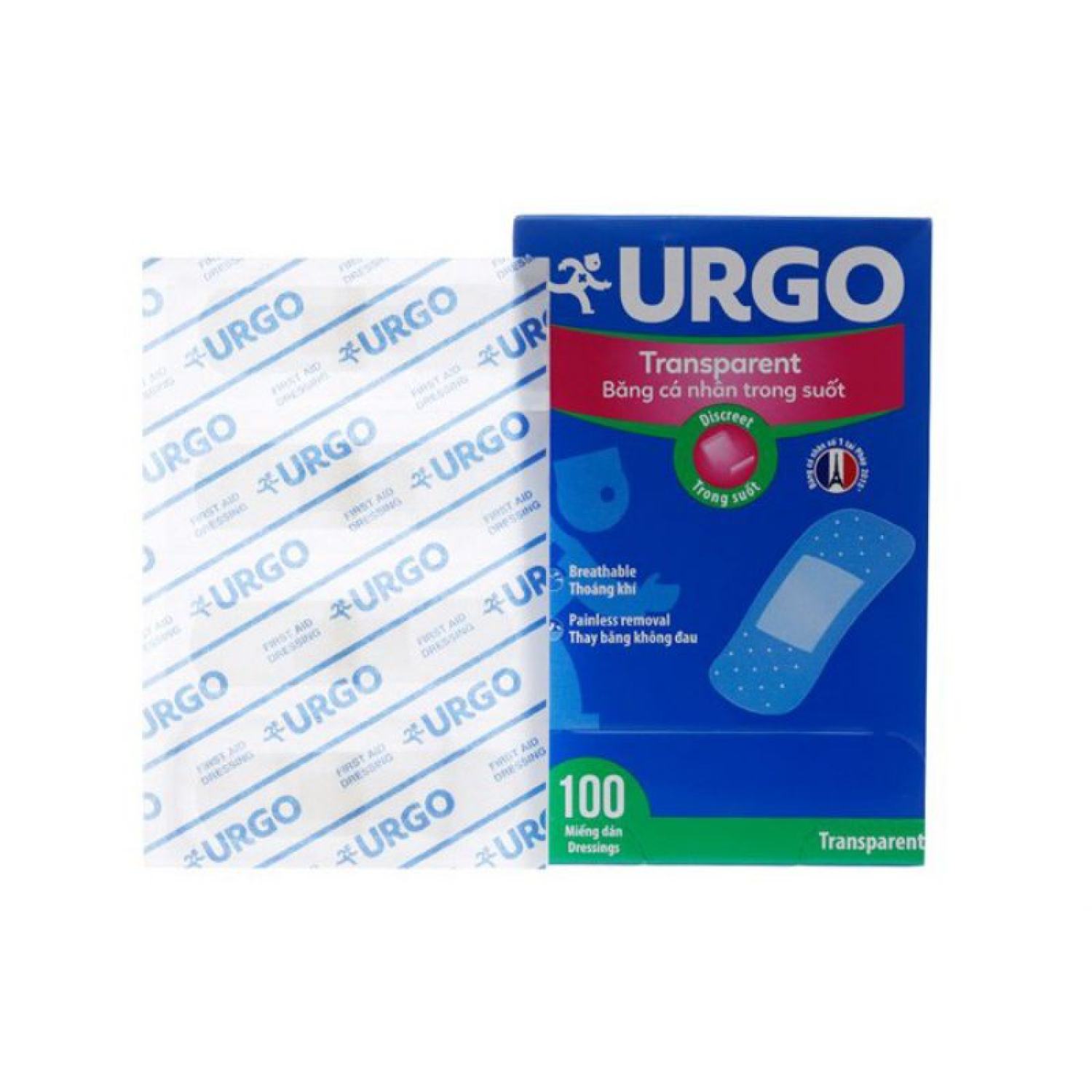 Băng cá nhân trong suốt thẩm mĩ Urgo Transparent