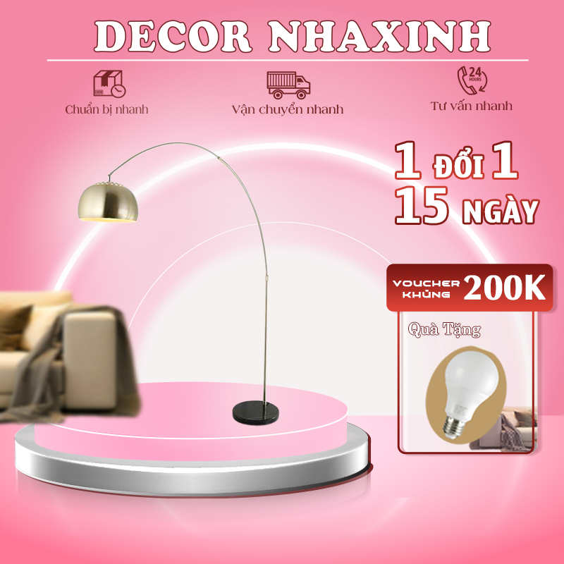 {DEAL_HOT} Đèn Cây Phòng Khách, Đèn Cây Đứng, Đèn Cây Khung Thép Chống Rỉ Cao Cấp, Đèn Cây Đứng Decor Phòng Khách, Phòng Ngủ Phòng Đọc Sách, Tặng Kèm Bóng