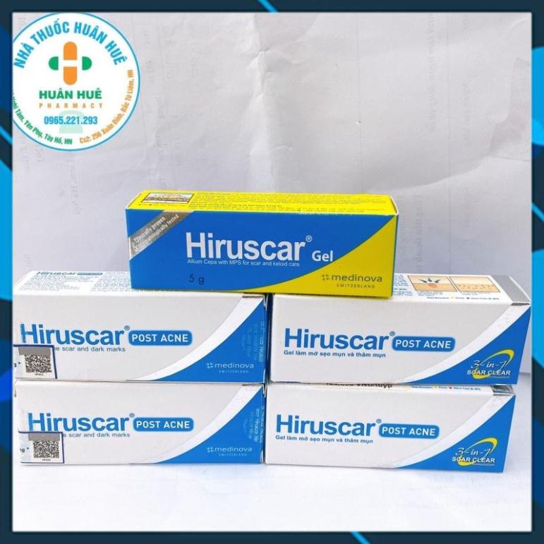Gel mờ sẹo mụn, sẹo lồi, sẹo lõm, sẹo thâm Hiruscar 5g