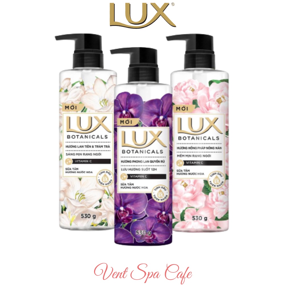 Sữa tắm nước hoa sáng mịn da lux botanicals 530g - sữa tắm thơm lâu lux