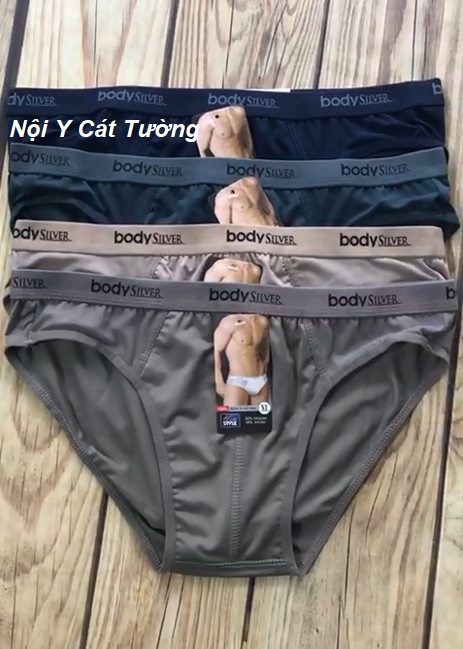 Combo 3 Quần lót tam giác nam Body Silver size M, L, XL (giao màu Ngẫu Nhiên)