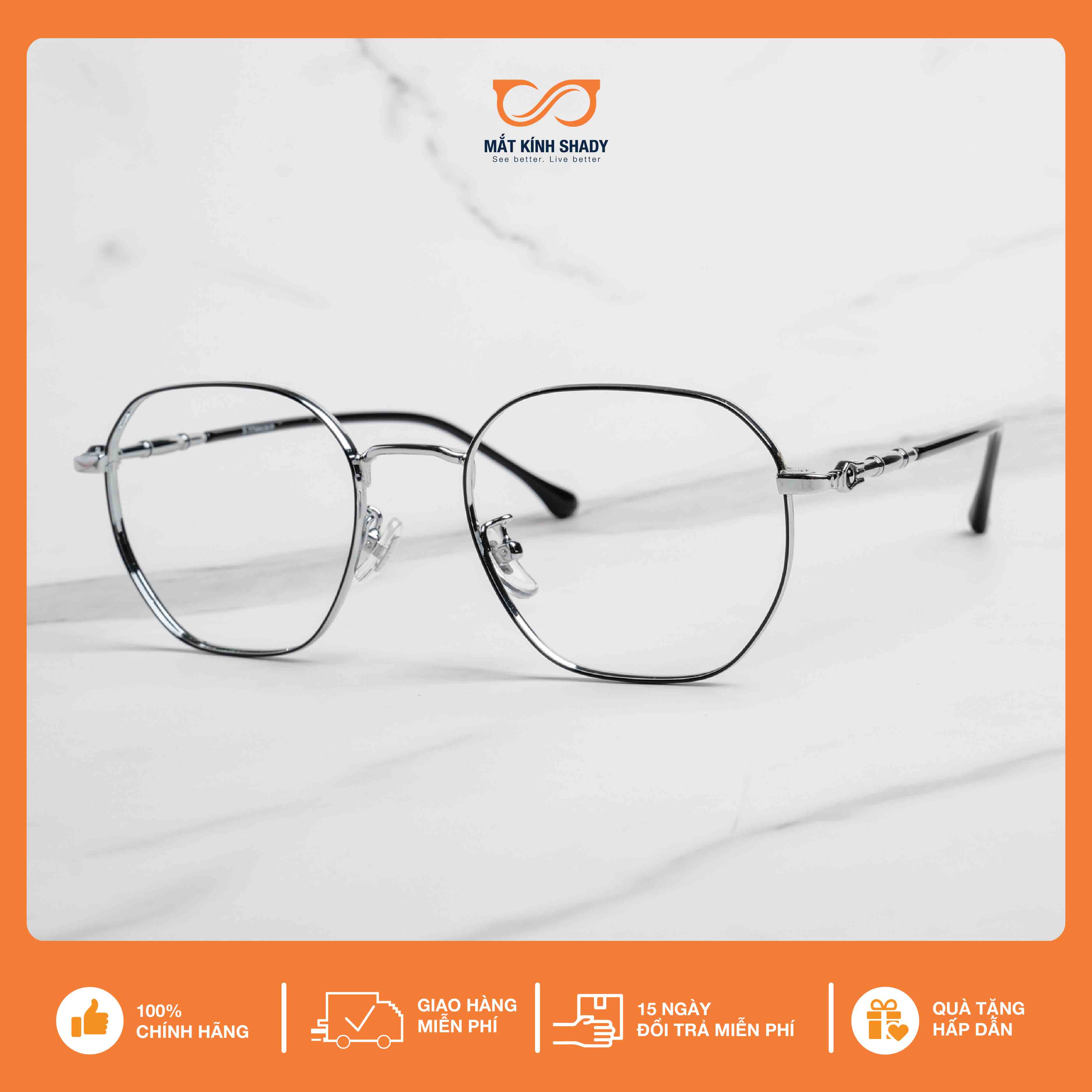 Gọng kính cận b-titanium shady unisex g1794