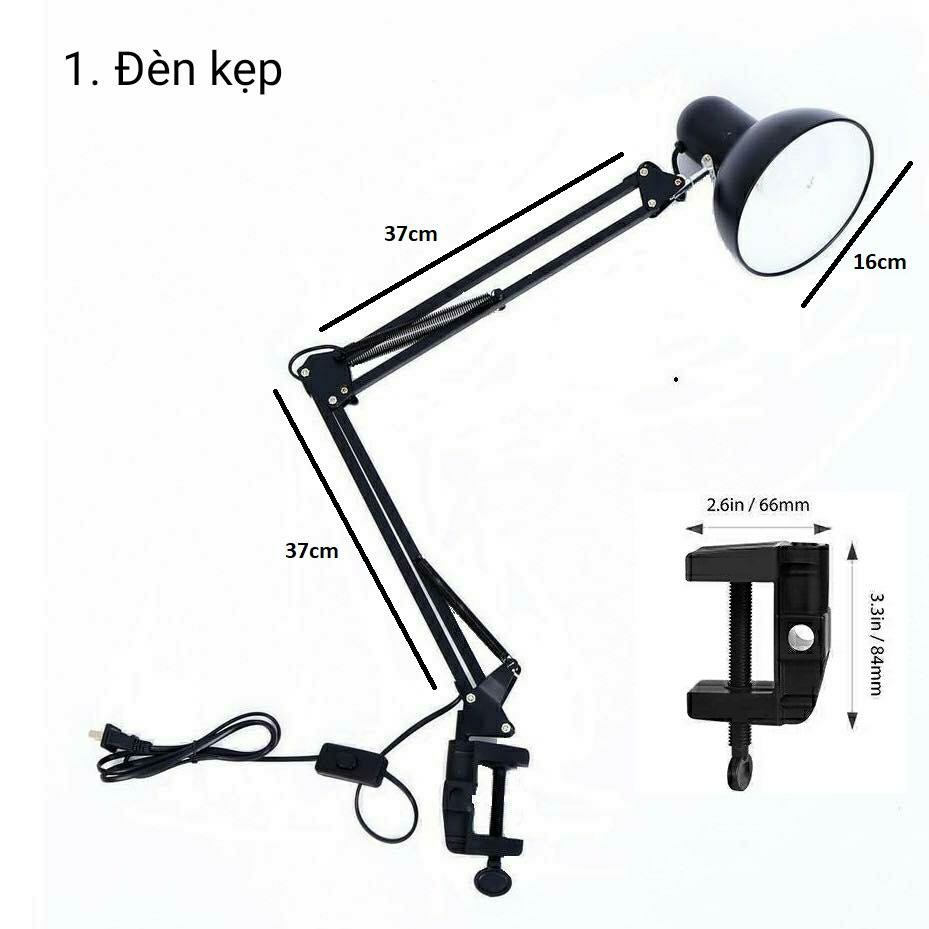 ĐÈN KẸP BÀN PIXAR (TẶNG BÓNG LED CHỐNG CẬN )