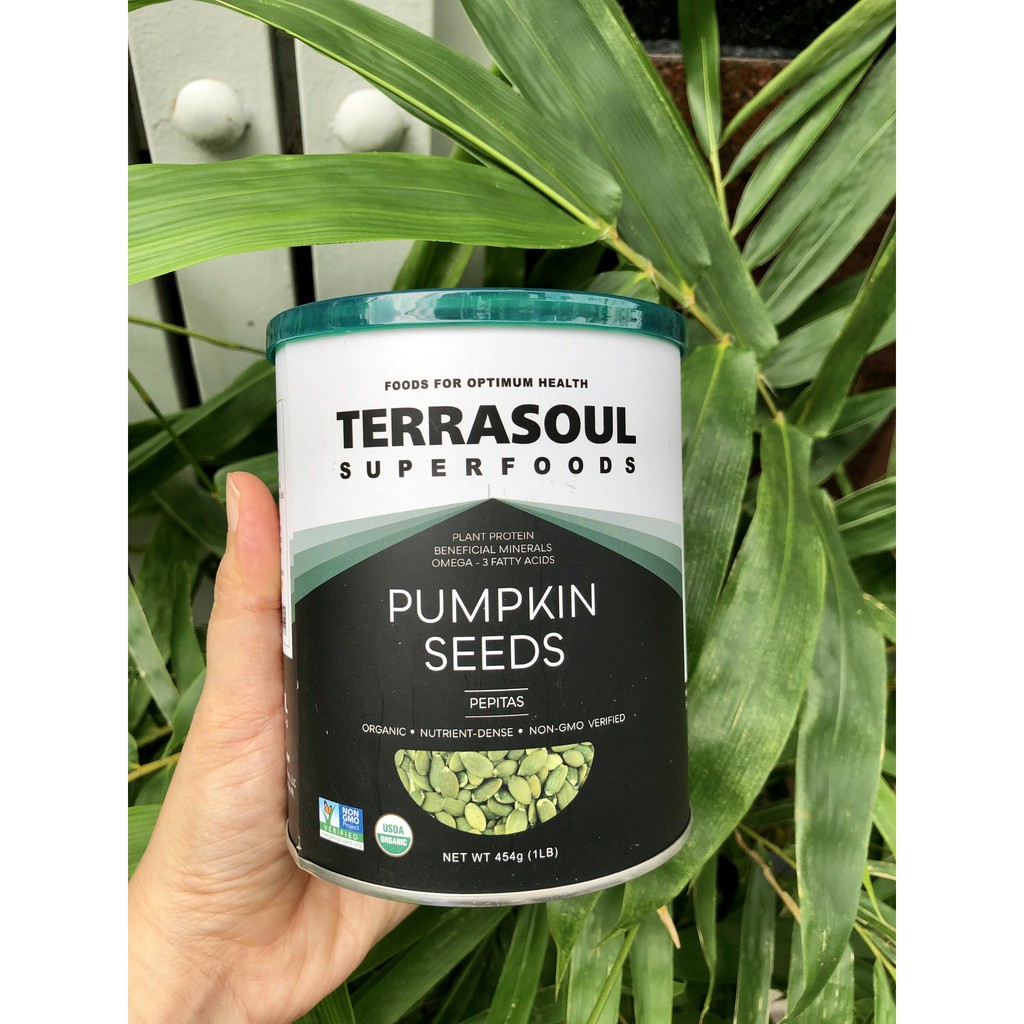 Hạt bí ngô tách vỏ organic Terrasoul Mỹ