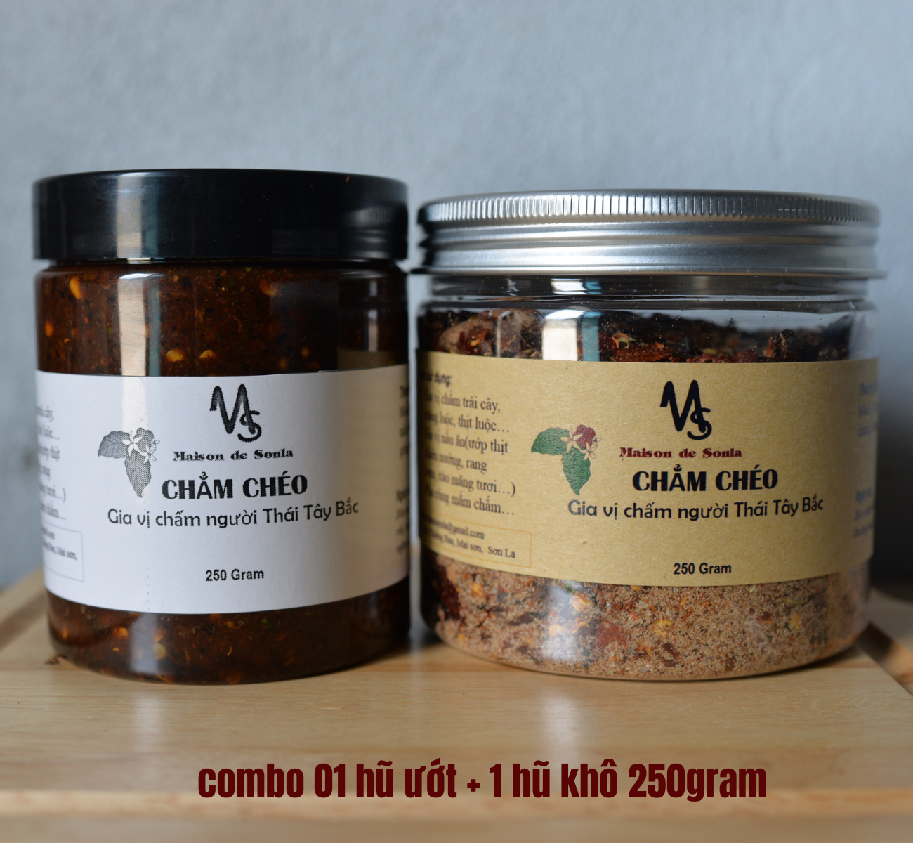 Combo 02 hũ chẳm chéo tây bắc maison cay đậm vị