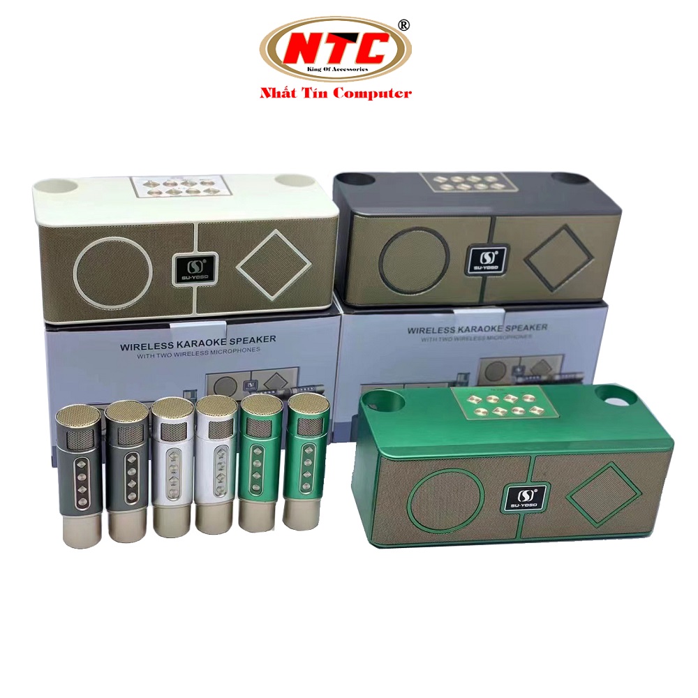 Loa karaoke bluetooth su yosd ys-215 kèm 2 micro không dây, cs 20w, âm cực hay - nhat tin authorised store
