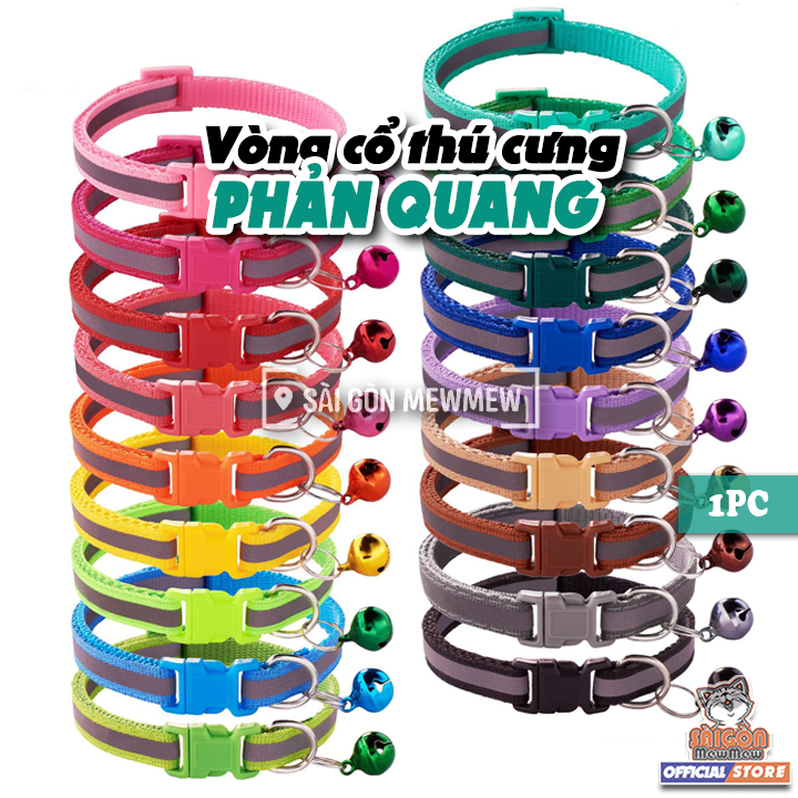 Vòng cổ phản quang cho pet 1cm