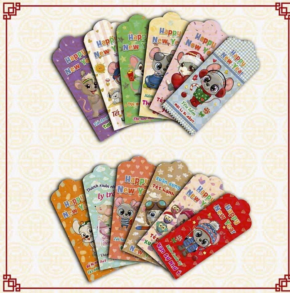 Combo 10 bao lì xì xuân Canh Tý 2020 (Giao mẫu ngẫu nhiên, khách chọn mẫu vui lòng inbox shop)