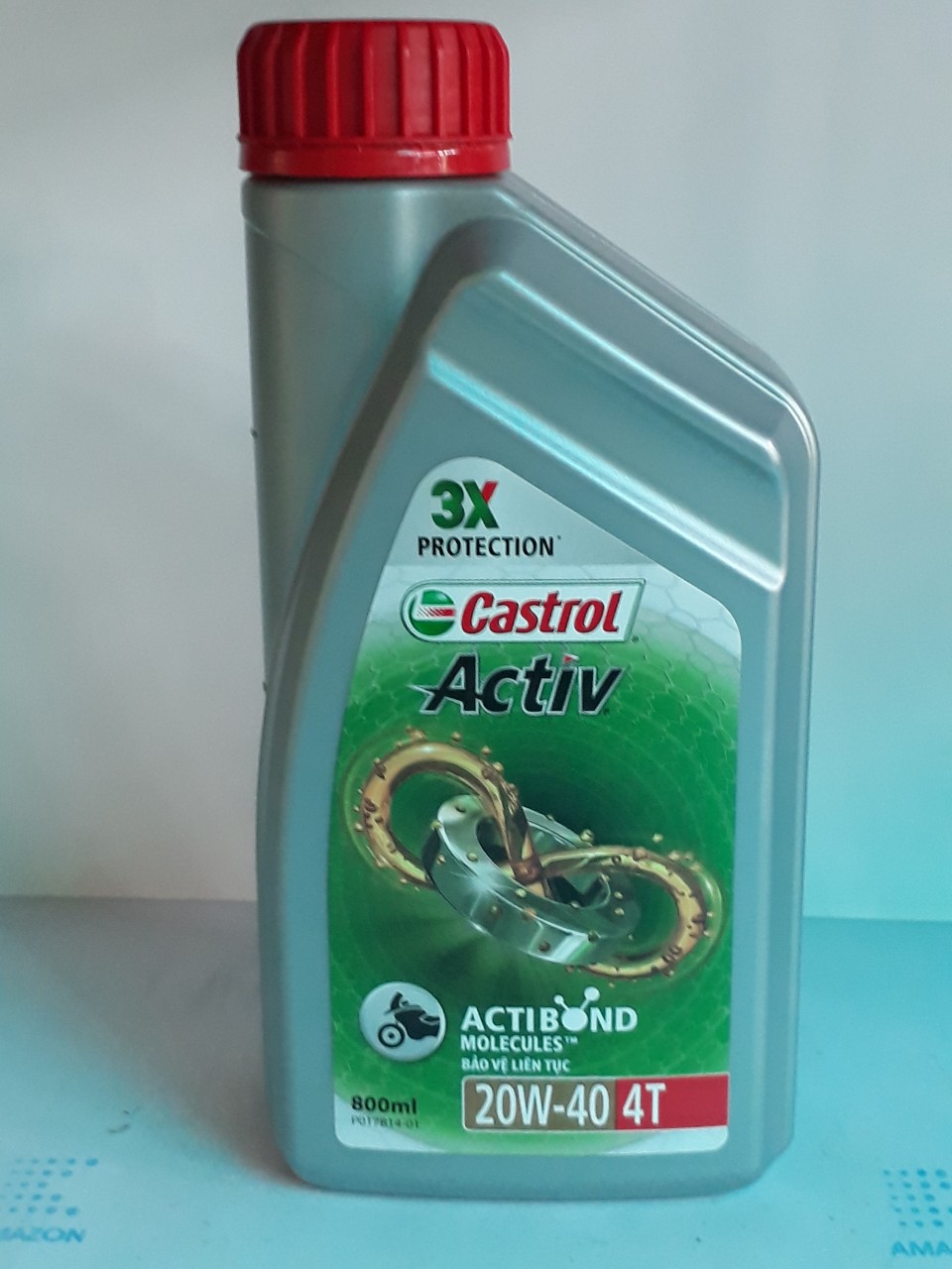 Nhớt xe số CASTROL 4T ACTIV 3X PROTECTION 20w50-20W40 0,8L, SEAL chống giả.