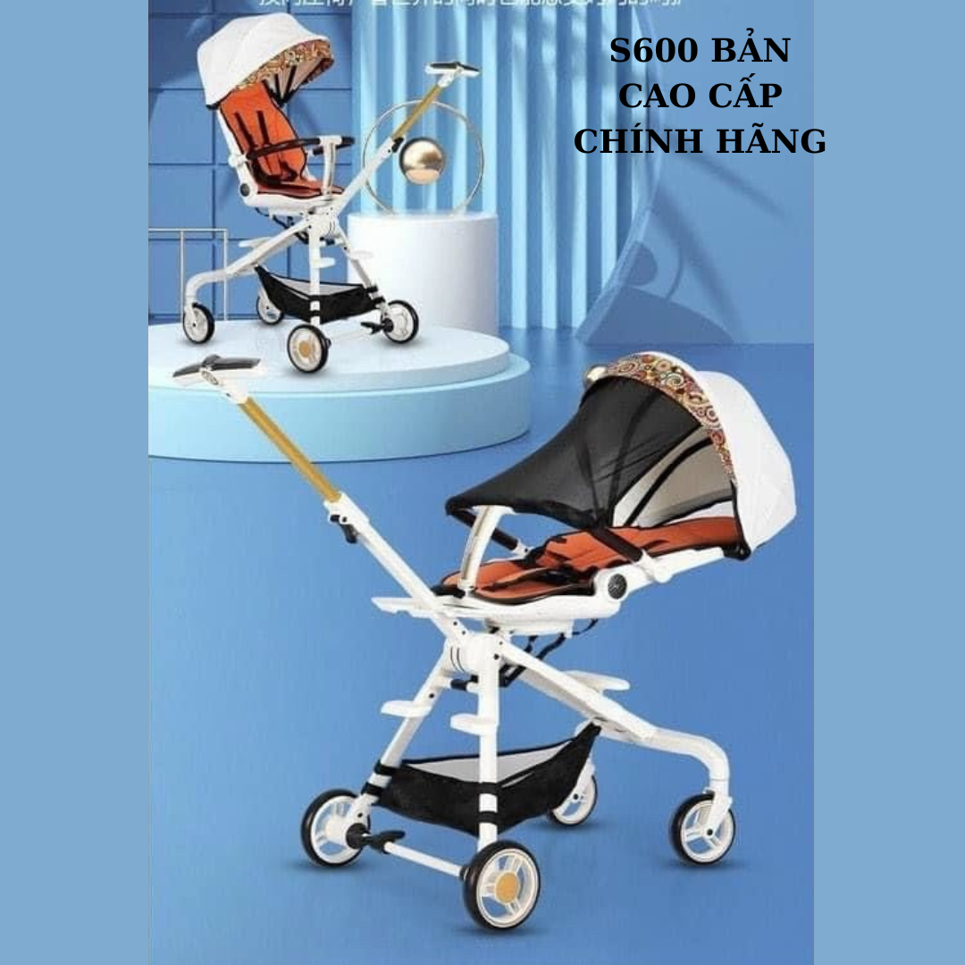 Xe đẩy cho bé . xe đẩy s600 bản cao cấp . 2 chiều nhiều tư thế gấp gọn tiện lợi