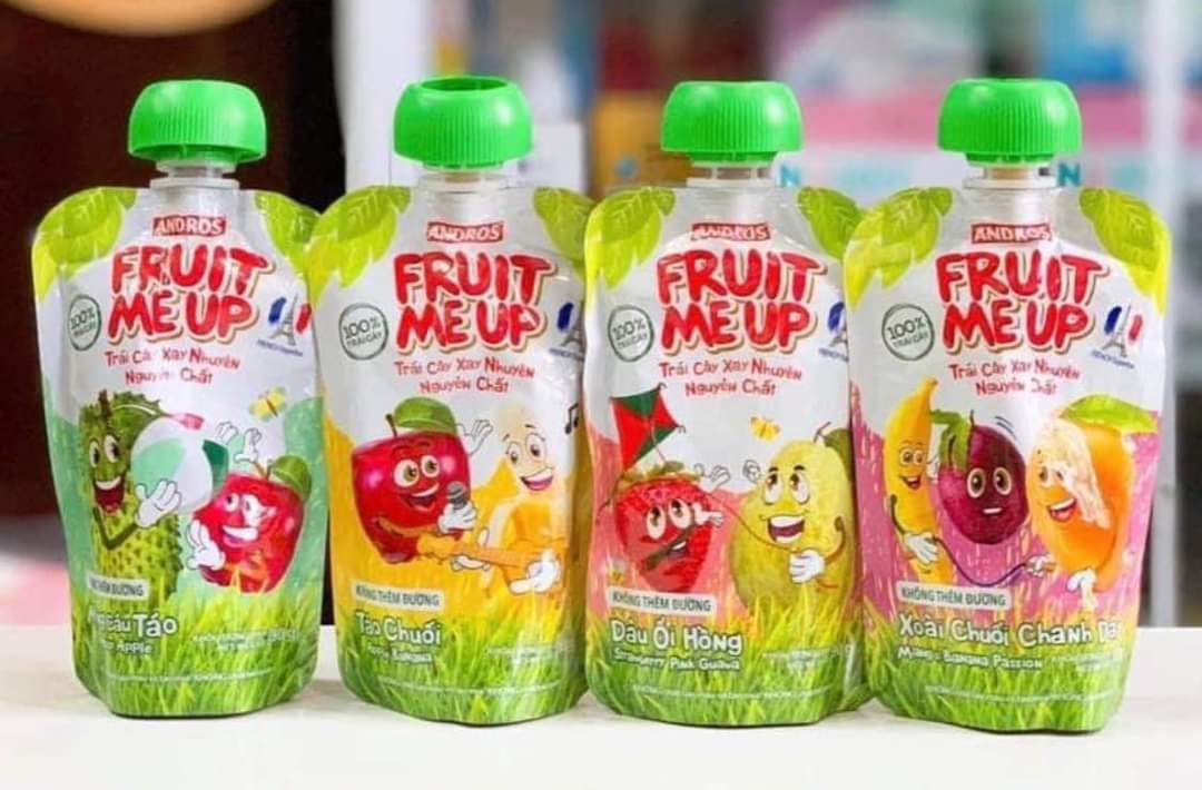 Trái cây nghiền nguyên chất Andros cho bé 6m+