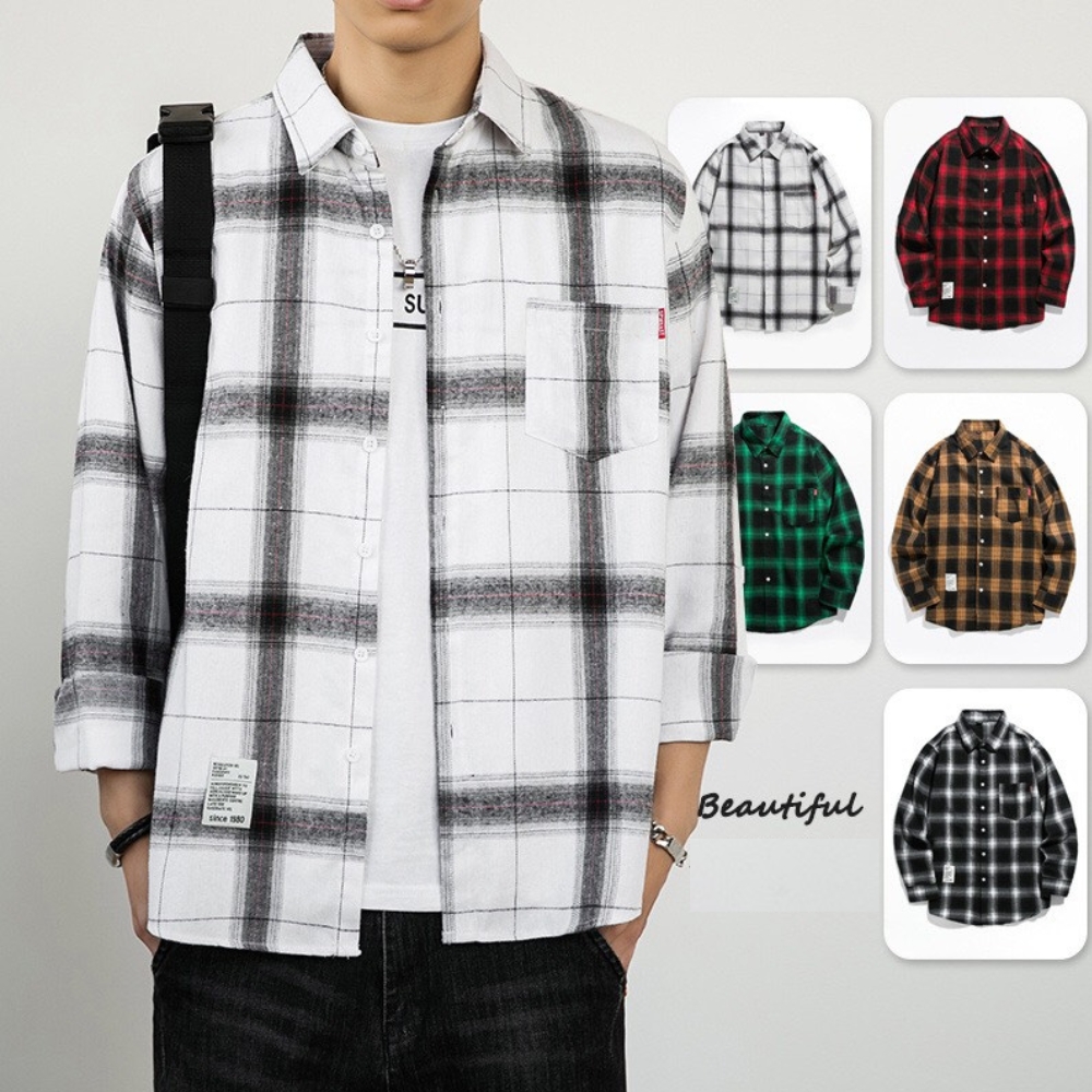 ÁO KHOÁC SƠ MI UNISEX CARO CAO CẤP