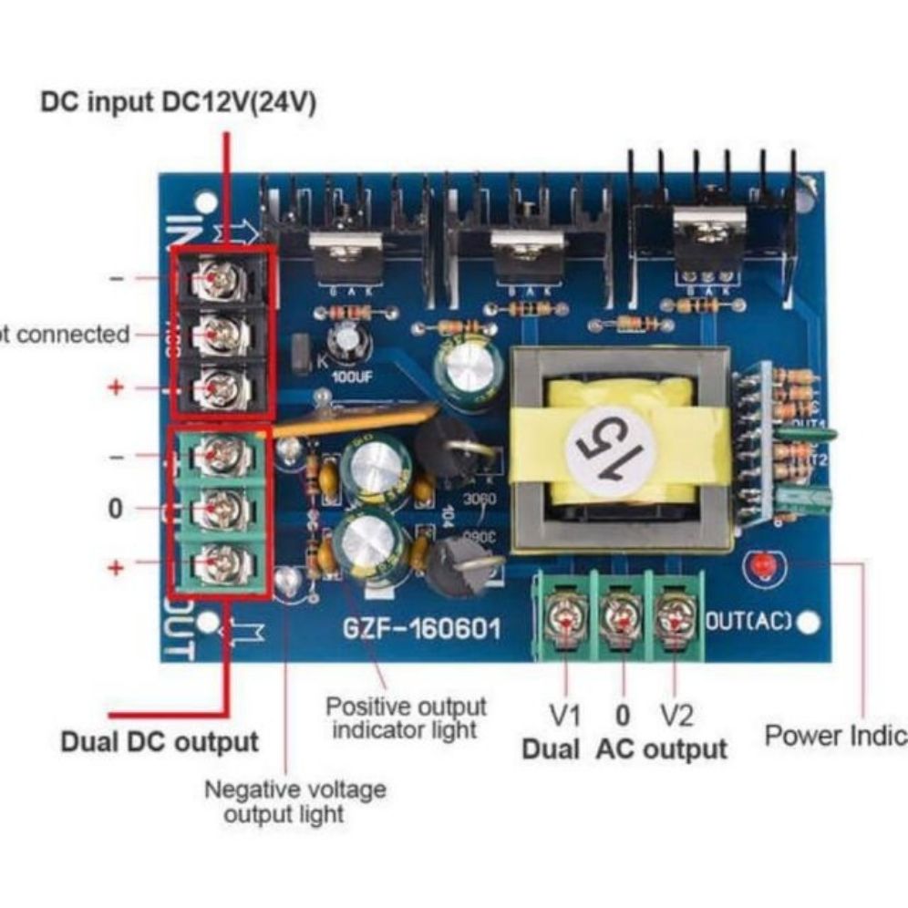 Mạch nguồn đơn sang đôi dòng cao 150w