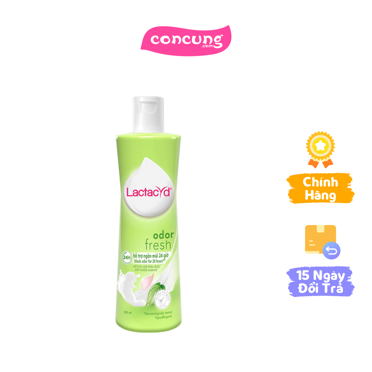 Dung dịch vệ sinh phụ nữ Lactacyd Odor Fresh ngăn mùi 250 ml