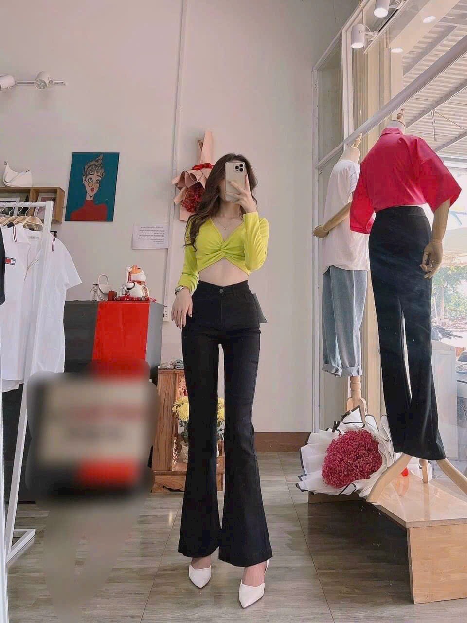 Quần tây ống loe co giãn form siêu đẹp