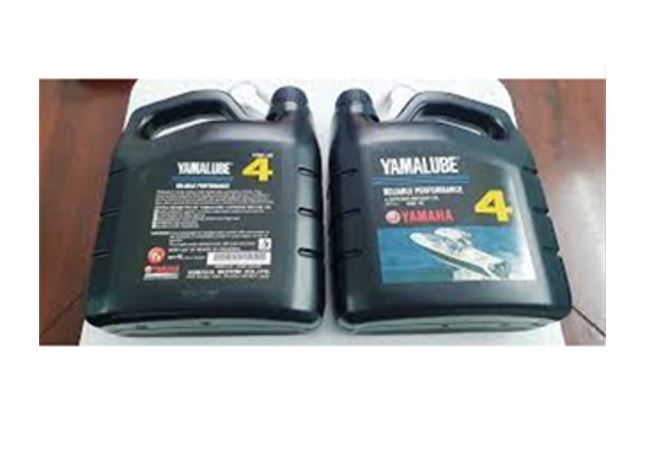Dầu máy bôi trơn 10w40 yamahalube 4 thì-cho máy cano outboard 4 troke -dung tích 4lít-booat store