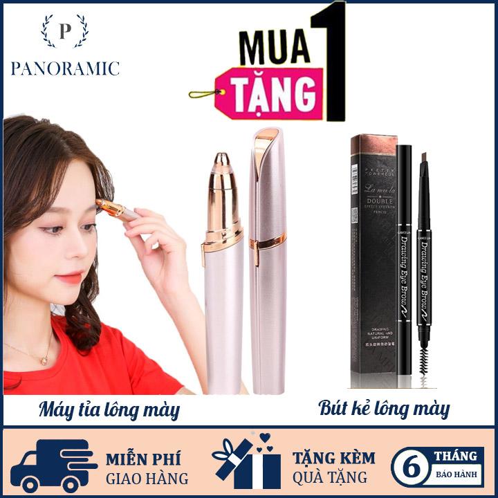 Máy tỉa chân mày, bút tỉa lông mày, lông tơ tự động đa năng FLAWLESS tặng kèm chì kẻ mắt Lameila