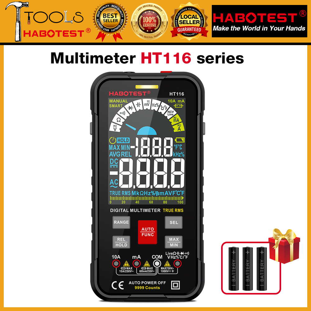 Smart Multimeter Digital Professional Automotive Tester HABOTEST NCV 1000V