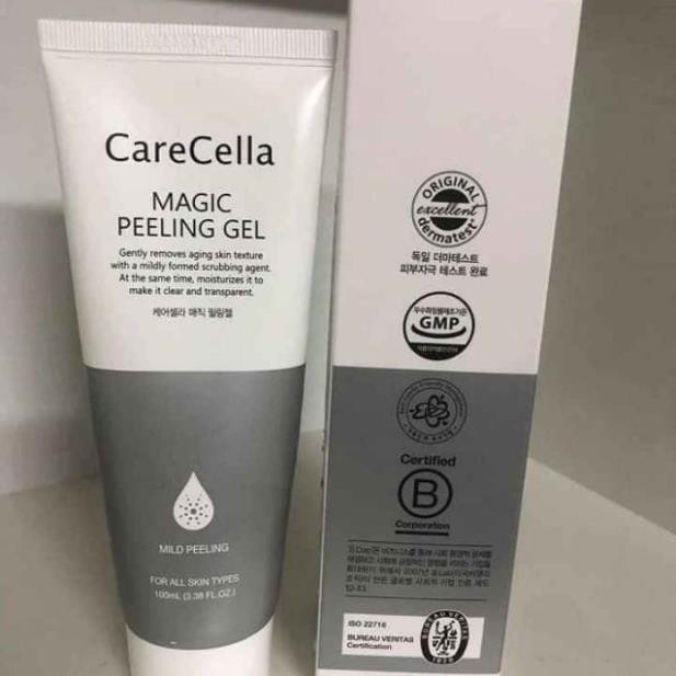 Tẩy da chết magic peeling carecella 100ml, sỉ, ctv ib